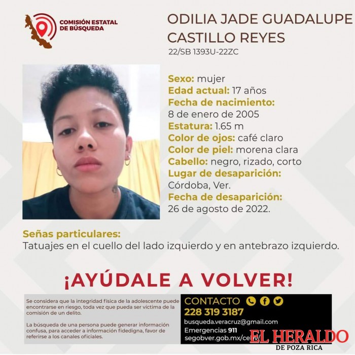 El Heraldo de Poza Rica Odilia de 17 años es encontrada en una