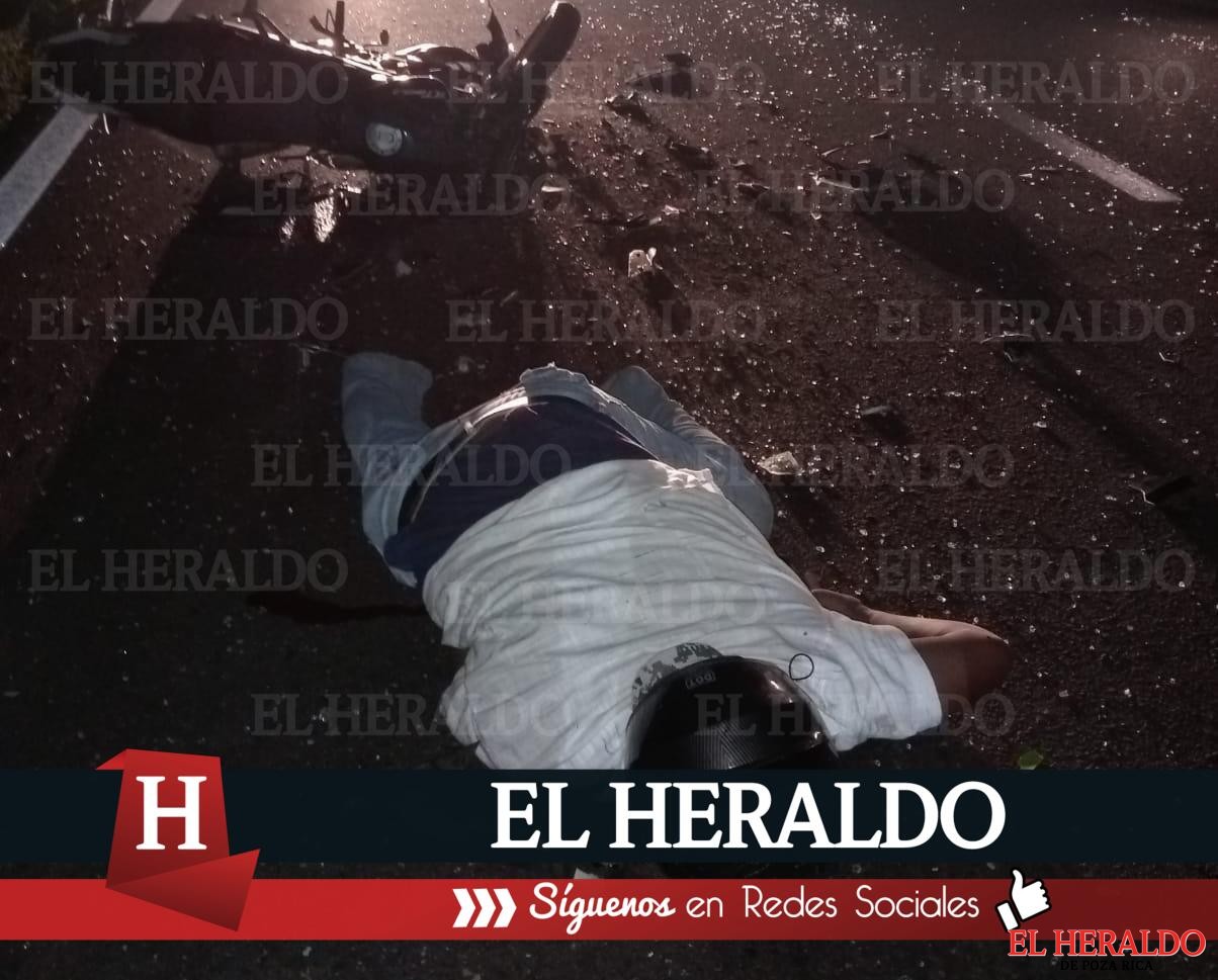 Muere motociclista en accidente en la carretera Coatzacoalcos