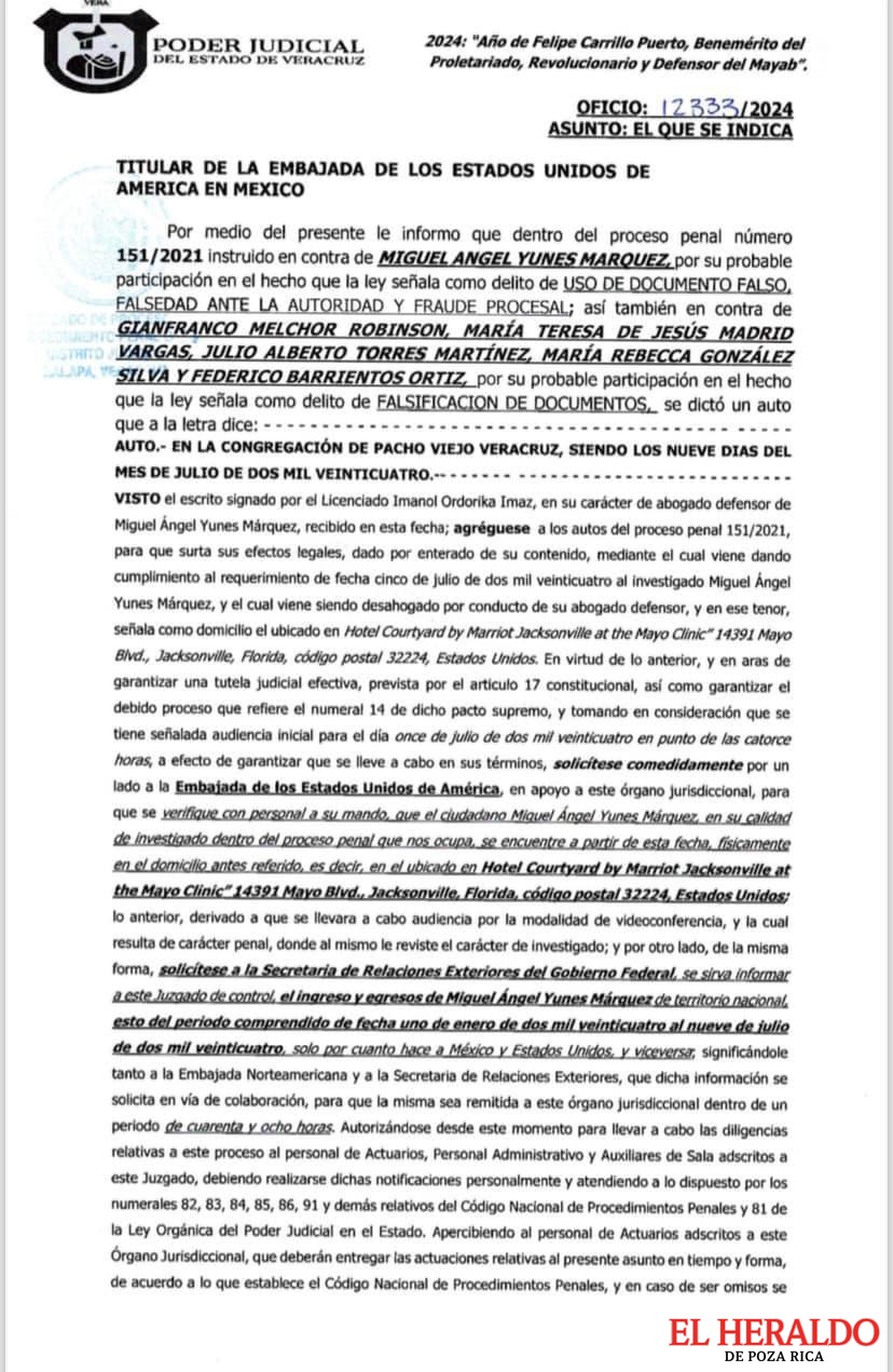 Poder Judicial pide ayuda a Embajada de EEUU para localizar a Miyuli