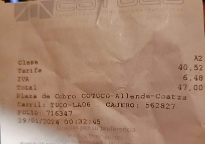 Sube dos pesos