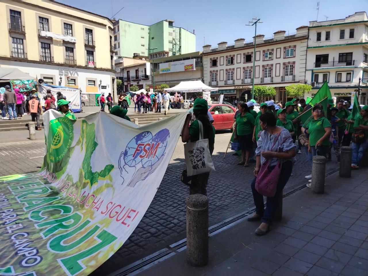 Campesinos protestan