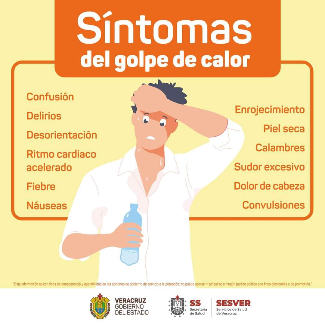 Alertan autoridades de la SS sobre síntomas de Golpe de Calor