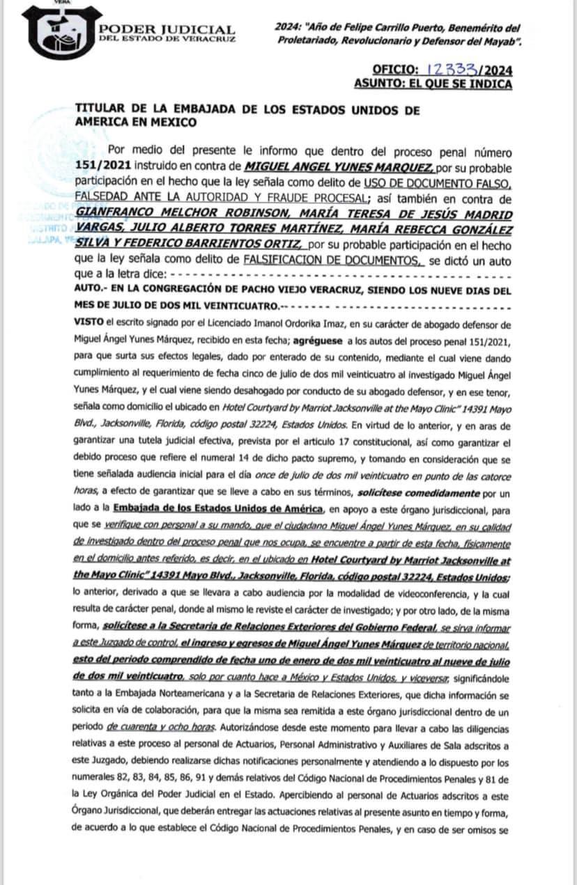 Poder Judicial pide ayuda a Embajada de EEUU para localizar a Miyuli