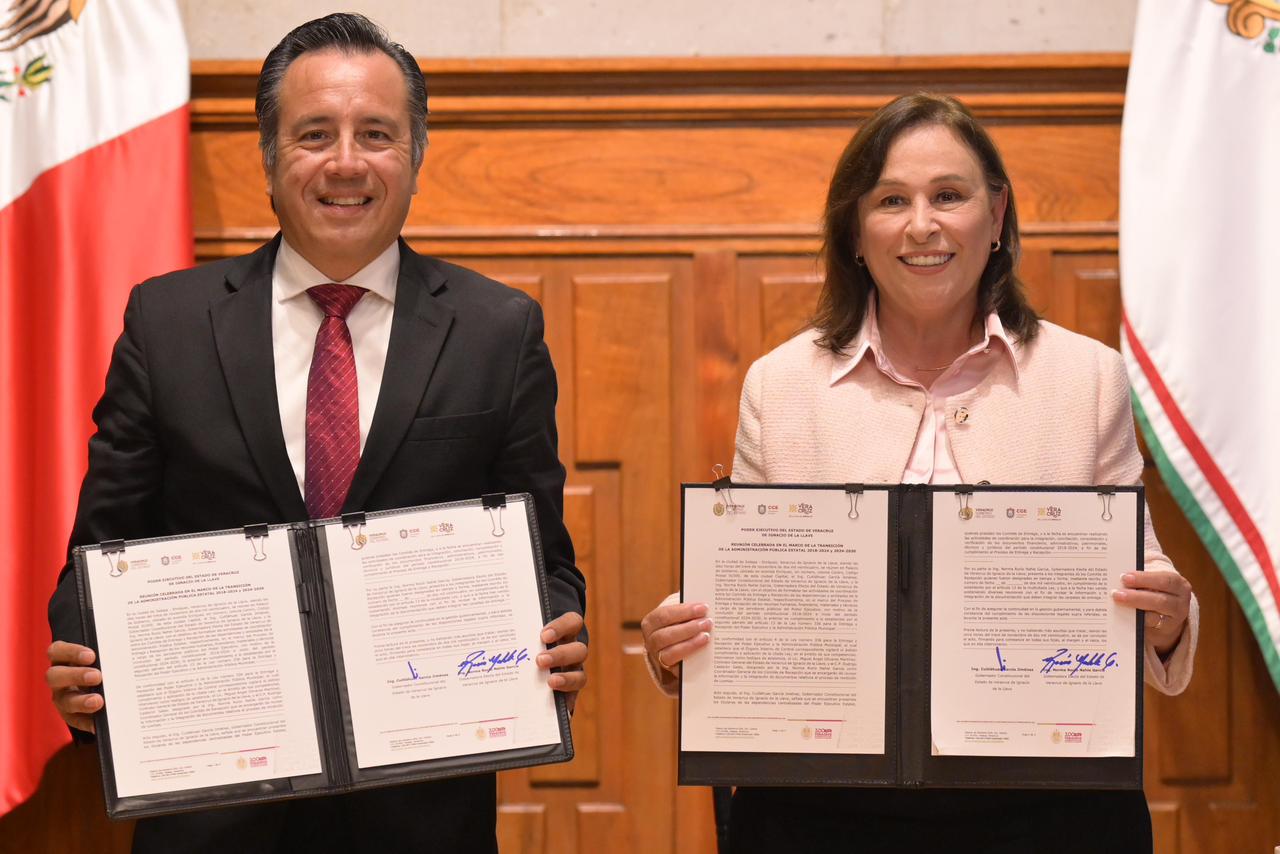 Formalizan Rocío Nahle y Cuitláhuac García inicio de proceso de entrega- recepción