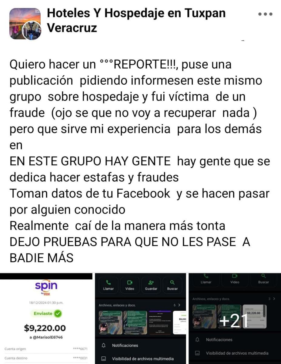 Alerta de estafas en Hospedajes