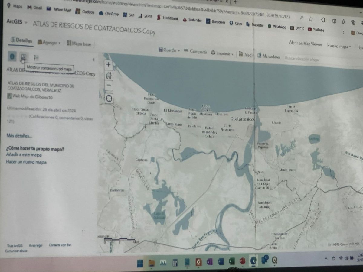 Actualizan atlas de riesgo del Sur Actualizan atlas de riesgo del Sur
