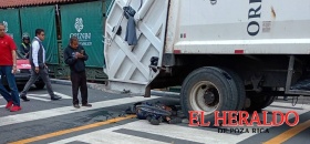 Camión recolector mata a ciclista